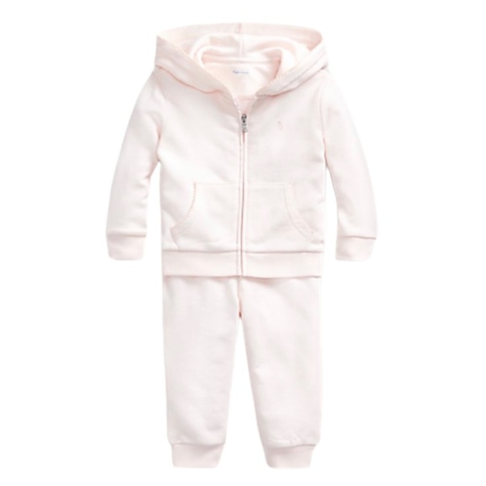 RALPH LAUREN BABY GIRL HOODIE AND JOGGER SET